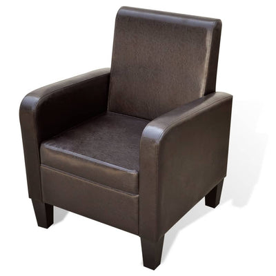vidaXL Armchair Brown Faux Leather
