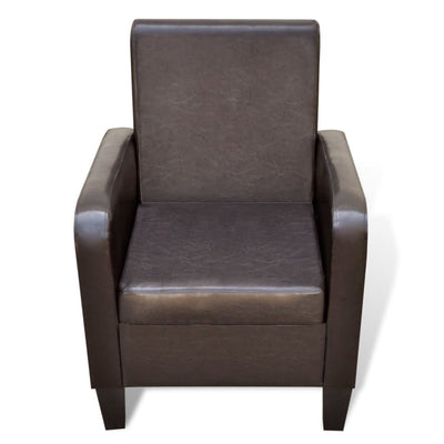 vidaXL Armchair Brown Faux Leather