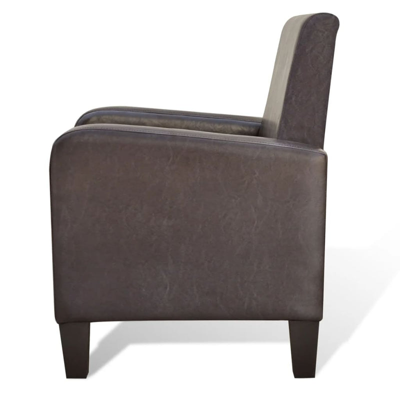 vidaXL Armchair Brown Faux Leather