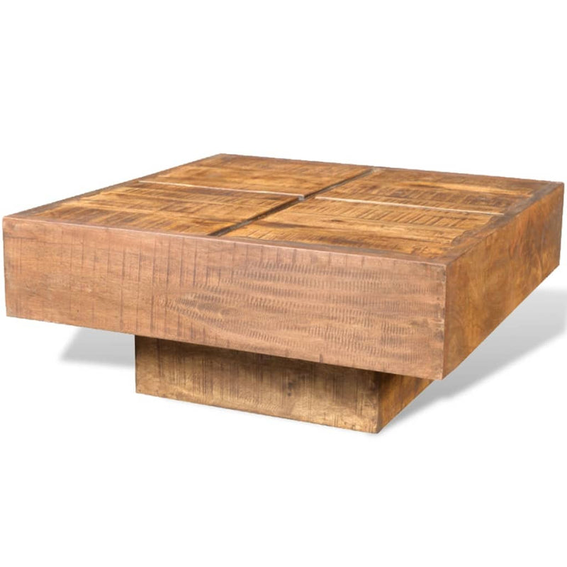 vidaXL Coffee Table Brown Square Solid Mango Wood