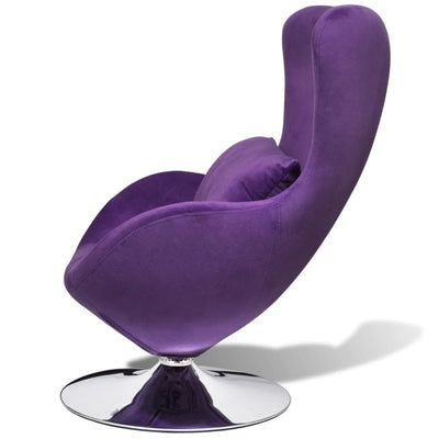 vidaXL Armchair with Egg Shape Black