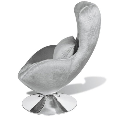 vidaXL Armchair with Egg Shape Black