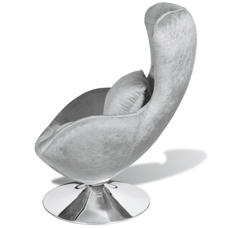 vidaXL Armchair with Egg Shape Black