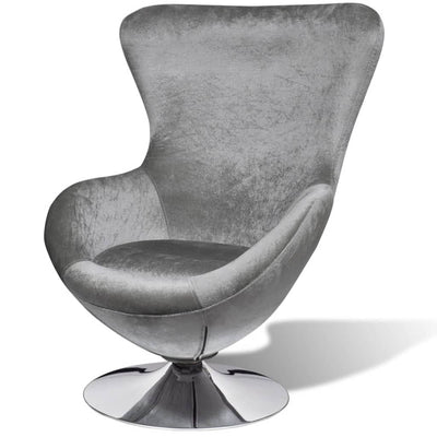 vidaXL Armchair with Egg Shape Black