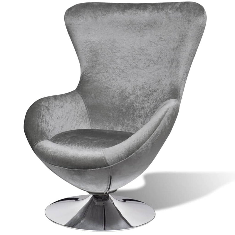 vidaXL Armchair with Egg Shape Black