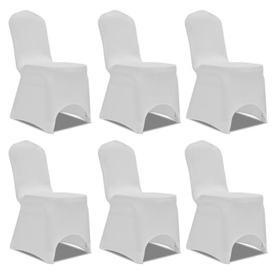 vidaXL Chair Cover Stretch 6 pcs Black
