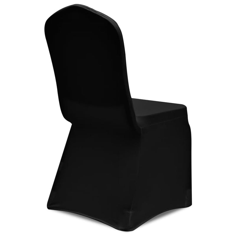 vidaXL Chair Cover Stretch 6 pcs Black