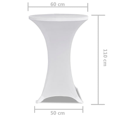 Standing Table Cover Ø 60 cm Black Stretch 2 pcs