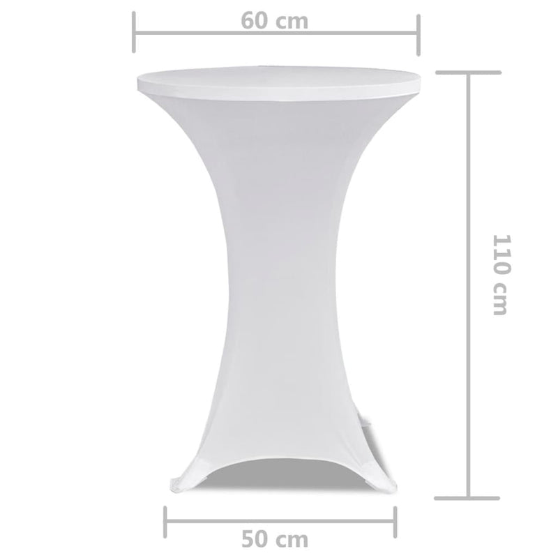 Standing Table Cover Ø 60 cm Black Stretch 2 pcs