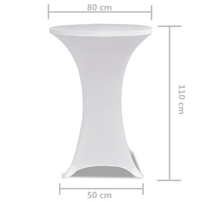 Standing Table Cover Ø 60 cm Black Stretch 2 pcs