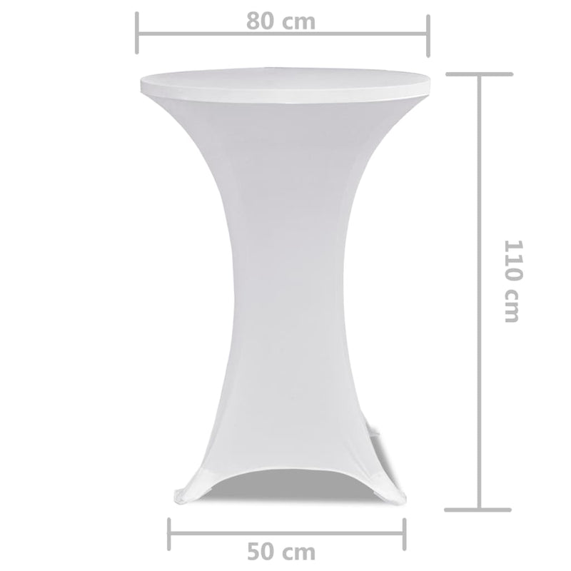 Standing Table Cover Ø 60 cm Black Stretch 2 pcs