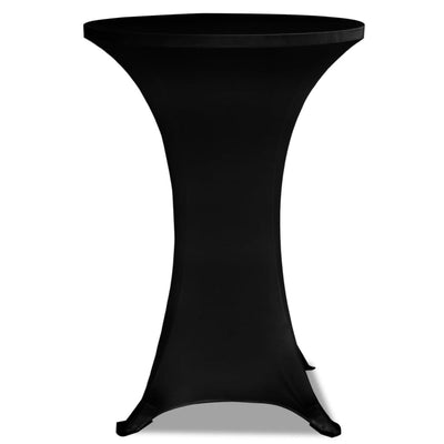 Standing Table Cover Ø 60 cm Black Stretch 2 pcs