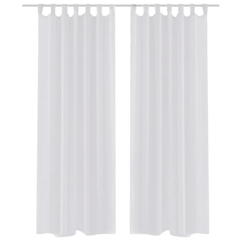 Cream Sheer Curtain 140 x 225 cm 2 pcs