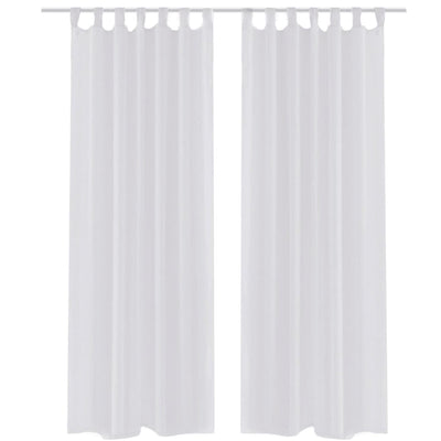 Cream Sheer Curtain 140 x 225 cm 2 pcs