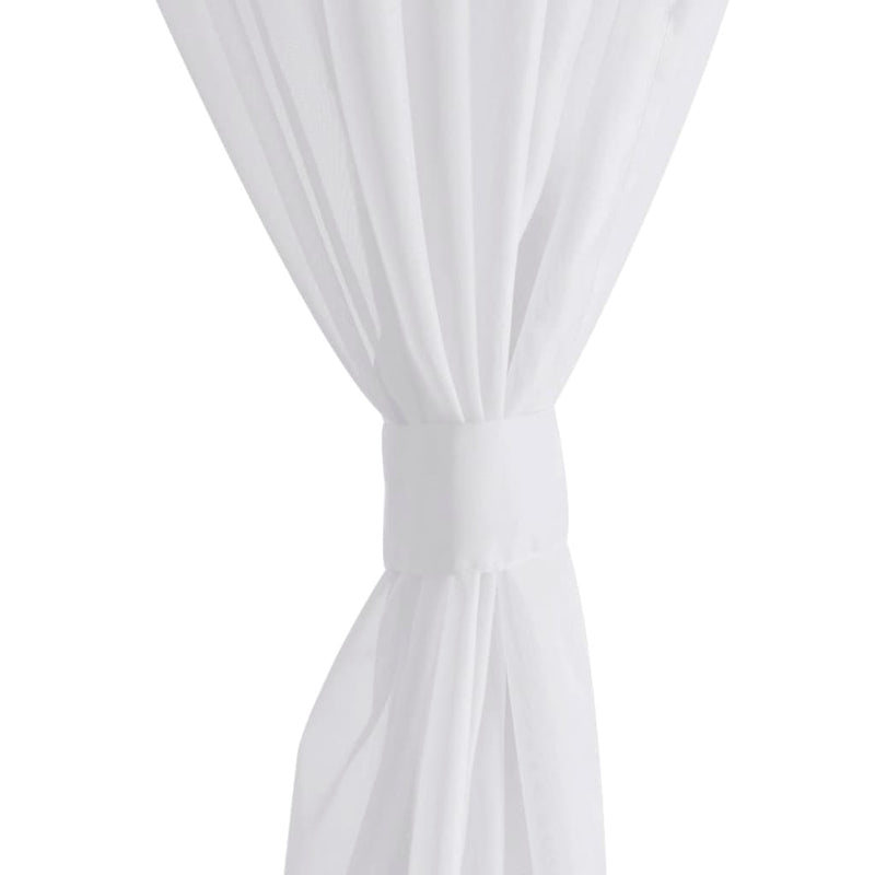 Cream Sheer Curtain 140 x 225 cm 2 pcs