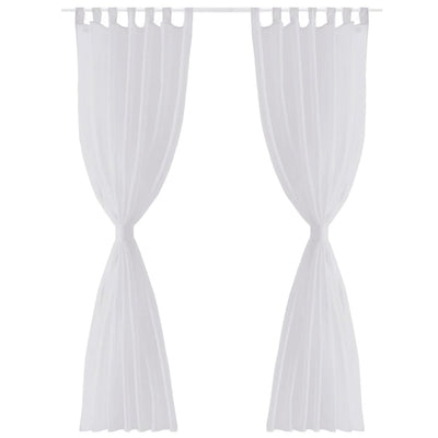 Cream Sheer Curtain 140 x 225 cm 2 pcs