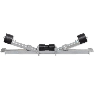vidaXL Boat Trailer Bottom Support Bracket with Keel Rollers