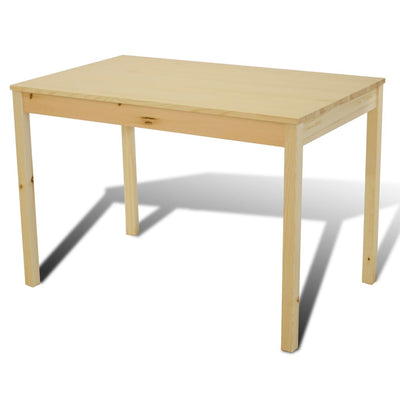 Wooden Dining Table with 4 Chairs Brown