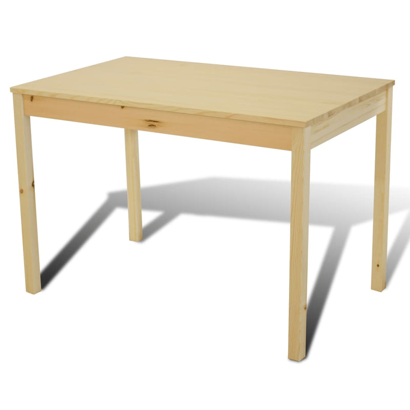 Wooden Dining Table with 4 Chairs Brown