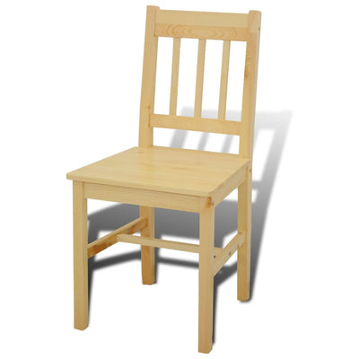 Wooden Dining Table with 4 Chairs Brown