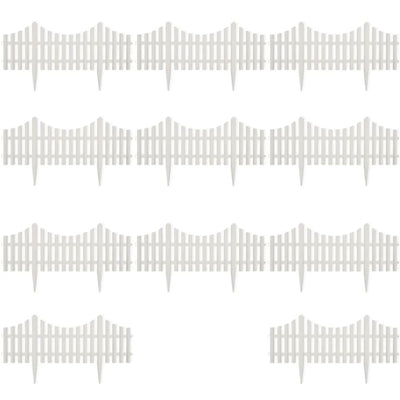 vidaXL 17 pcs Lawn Dividers 10 m Brown