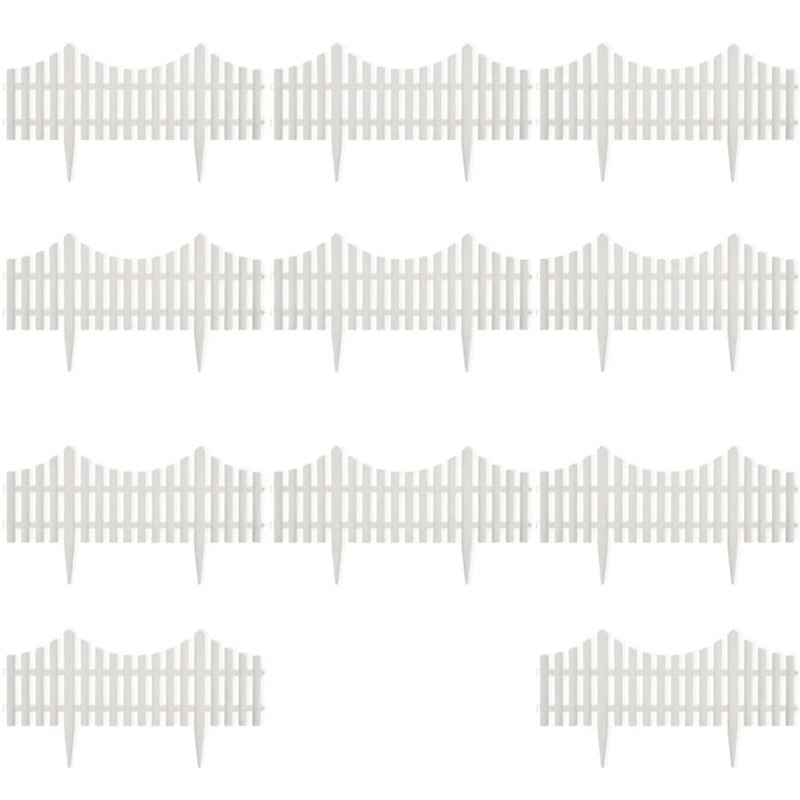 vidaXL 17 pcs Lawn Dividers 10 m Brown