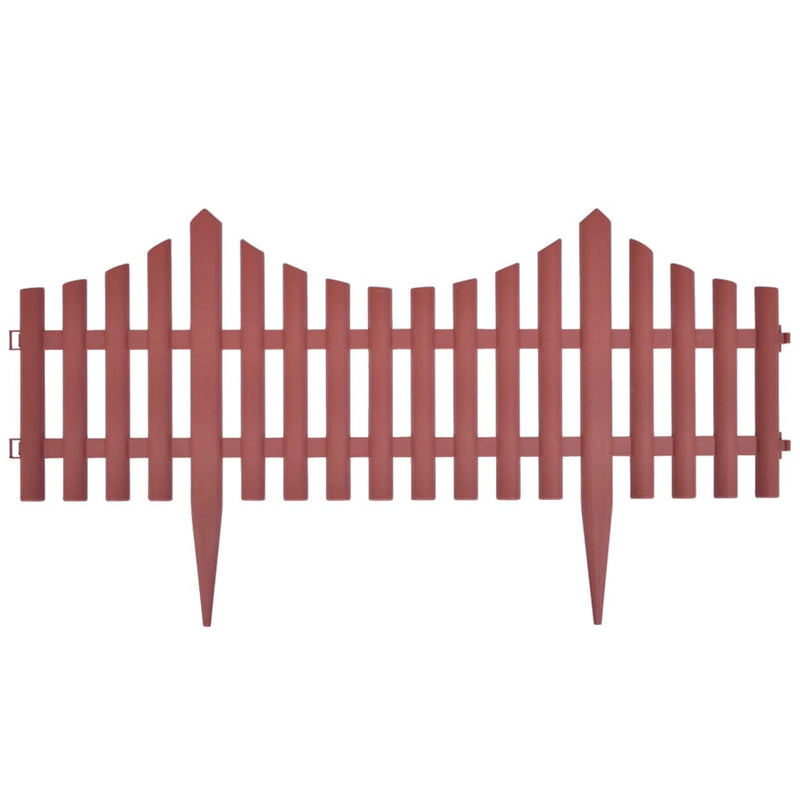 vidaXL 17 pcs Lawn Dividers 10 m Brown