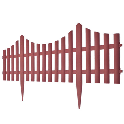 vidaXL 17 pcs Lawn Dividers 10 m Brown