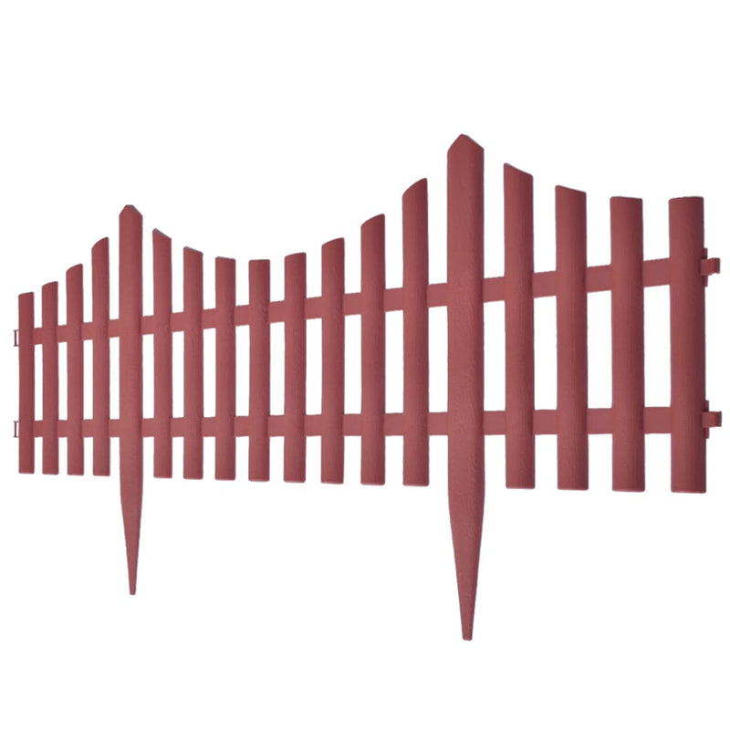 vidaXL 17 pcs Lawn Dividers 10 m Brown