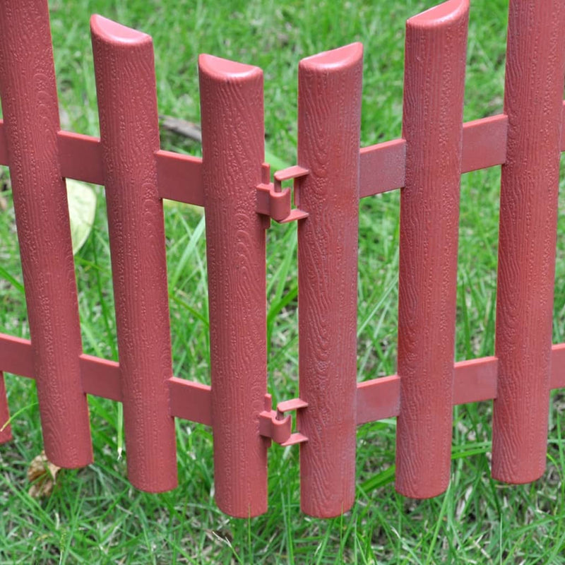 vidaXL 17 pcs Lawn Dividers 10 m Brown