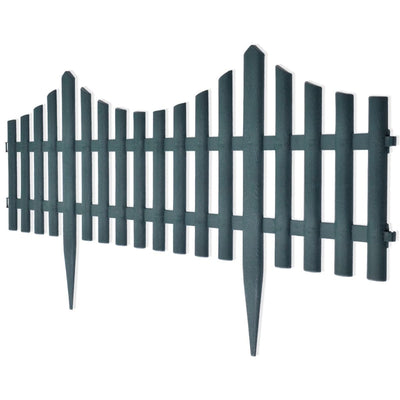 vidaXL 17 pcs Lawn Dividers 10 m Brown