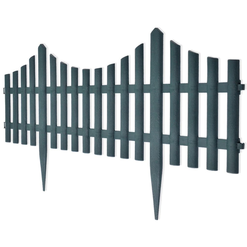 vidaXL 17 pcs Lawn Dividers 10 m Brown