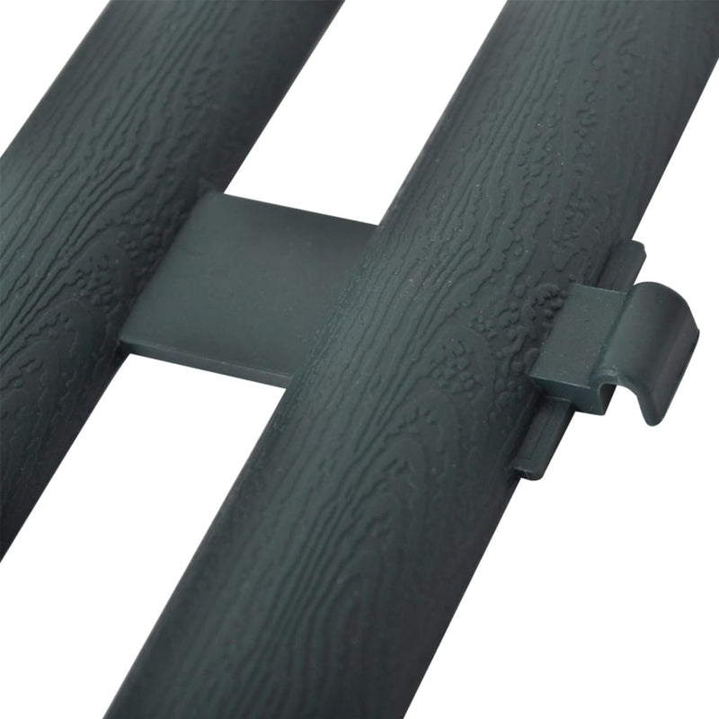 vidaXL 17 pcs Lawn Dividers 10 m Brown