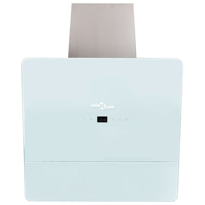 vidaXL Black Tempered Glass Range Hood with Display 600 mm