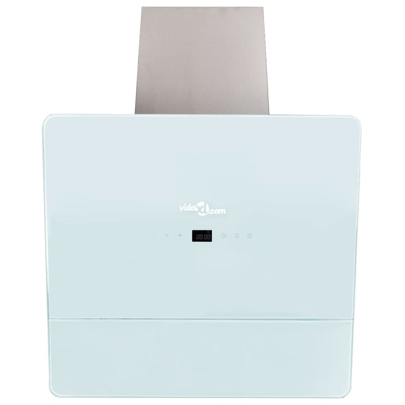 vidaXL Black Tempered Glass Range Hood with Display 600 mm