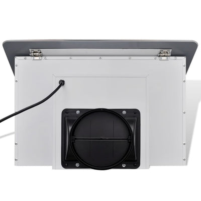 vidaXL Black Tempered Glass Range Hood with Display 600 mm