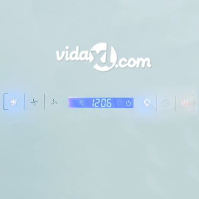 vidaXL Black Tempered Glass Range Hood with Display 600 mm