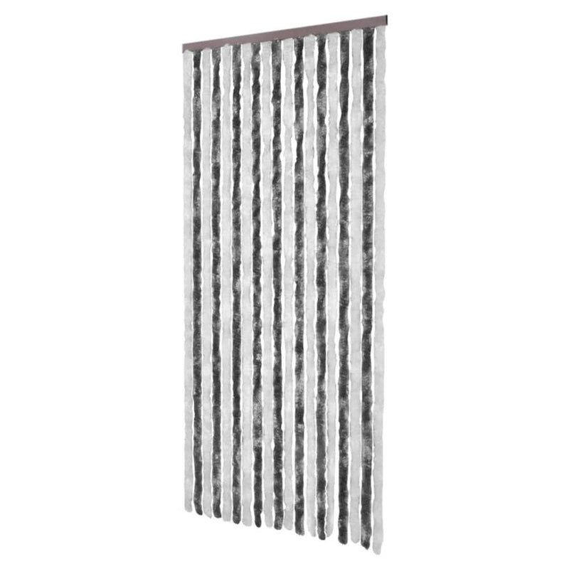 vidaXL Insect Curtain Grey and White 100x220 cm Chenille