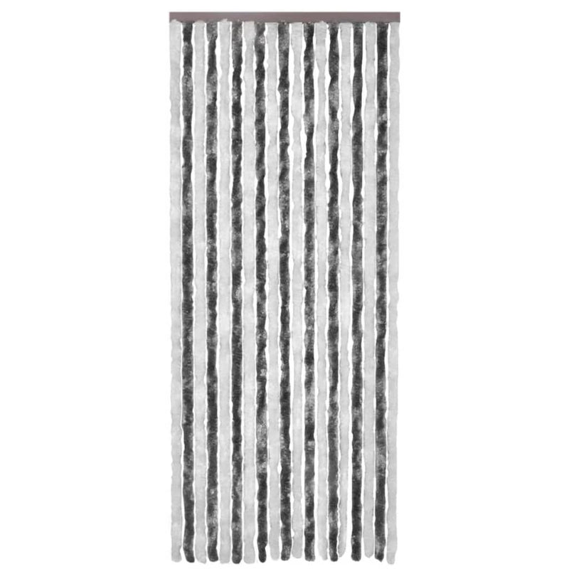 vidaXL Insect Curtain Grey and White 100x220 cm Chenille