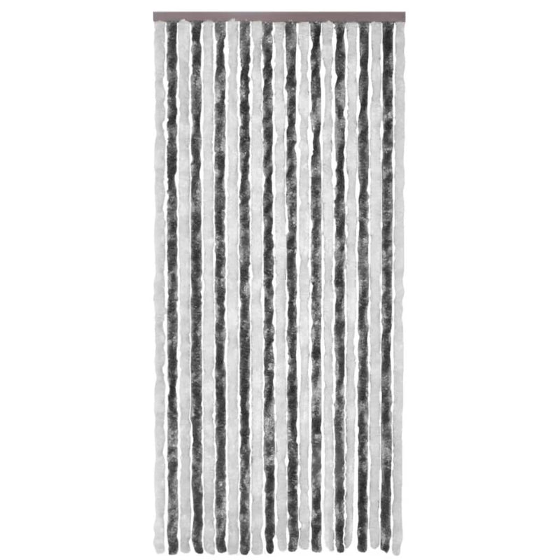 vidaXL Insect Curtain Grey and White 100x220 cm Chenille
