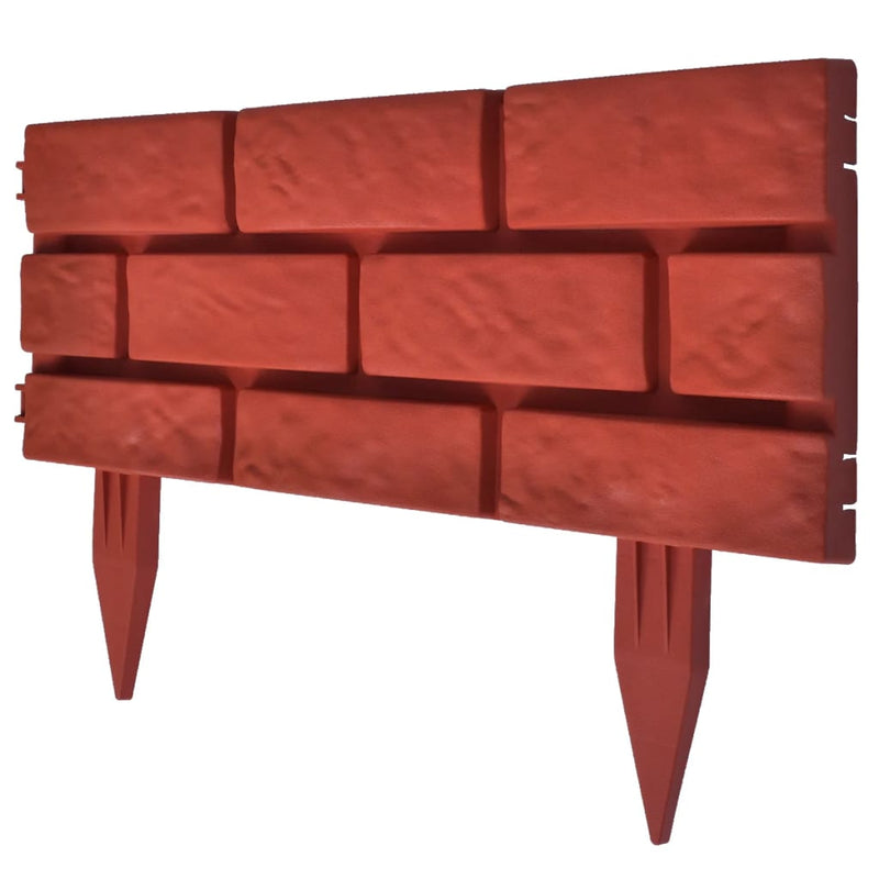 vidaXL Lawn Divider with Brick Design 11 pcs