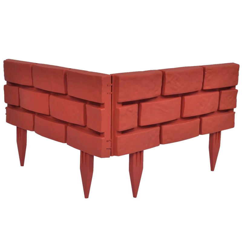 vidaXL Lawn Divider with Brick Design 11 pcs
