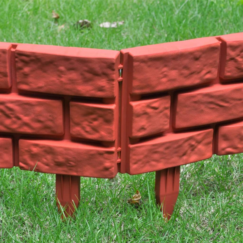 vidaXL Lawn Divider with Brick Design 11 pcs