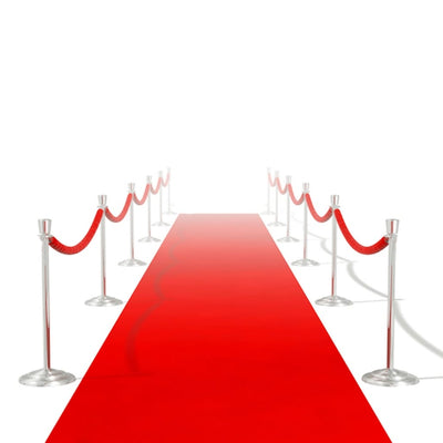 vidaXL Red Carpet 1 x 5 m Extra Heavy 400 g/m²