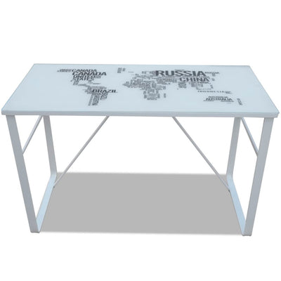 vidaXL Rectangular Desk with Map Pattern