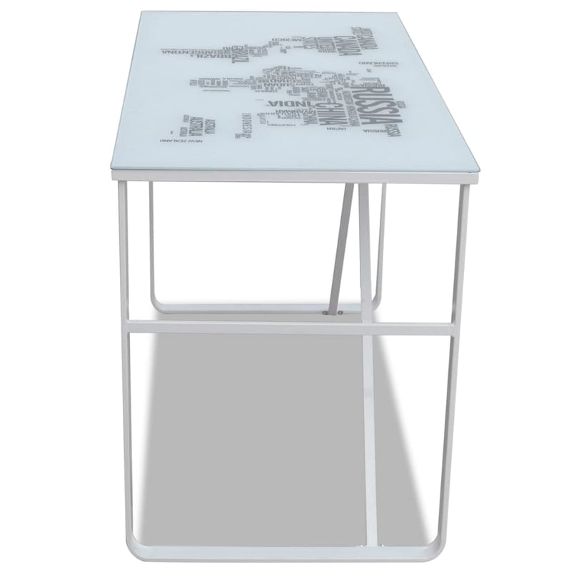 vidaXL Rectangular Desk with Map Pattern