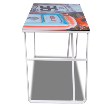 vidaXL Rectangular Desk with Map Pattern