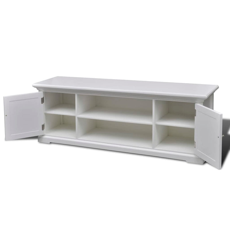 vidaXL TV Stand White Wood