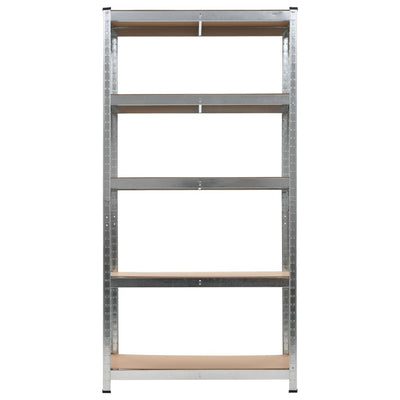 vidaXL Storage Shelf Silver 2 pcs