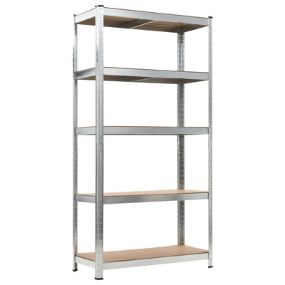 vidaXL Storage Shelf Silver 2 pcs